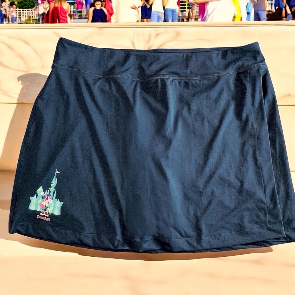 Disney Black Skater Skirt with Castle & Minnie Accent